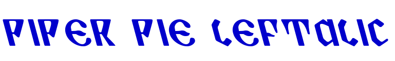 Piper Pie Leftalic шрифт